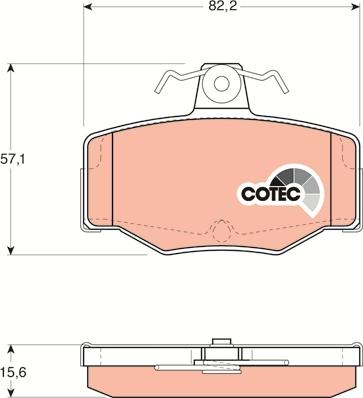 TRW GDB3092AT - Brake Pad Set, disc brake autospares.lv