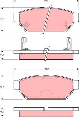 TRW GDB3045 - Brake Pad Set, disc brake autospares.lv