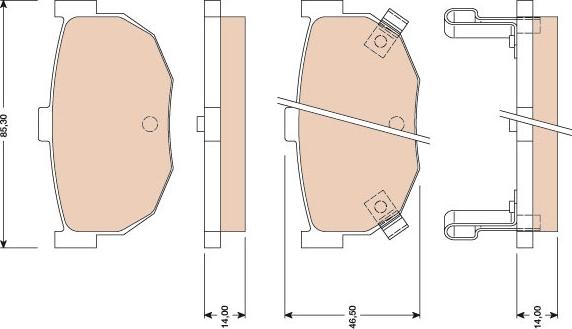 TRW GDB3051 - Brake Pad Set, disc brake autospares.lv