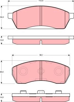 TRW GDB3068 - Brake Pad Set, disc brake autospares.lv