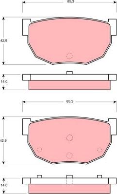 TRW GDB306 - Brake Pad Set, disc brake autospares.lv