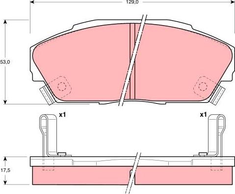 TRW GDB3034 - Brake Pad Set, disc brake autospares.lv