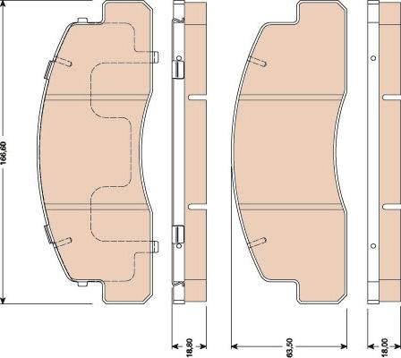 TRW GDB3027 - Brake Pad Set, disc brake autospares.lv