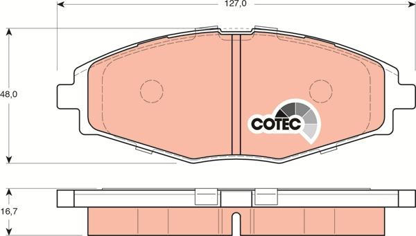 TRW GDB3195AT - Brake Pad Set, disc brake autospares.lv