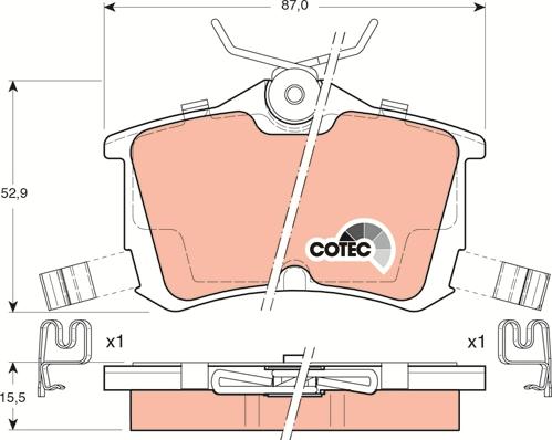 TRW GDB3190 - Brake Pad Set, disc brake autospares.lv