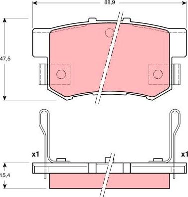 TRW GDB3191AT - Brake Pad Set, disc brake autospares.lv