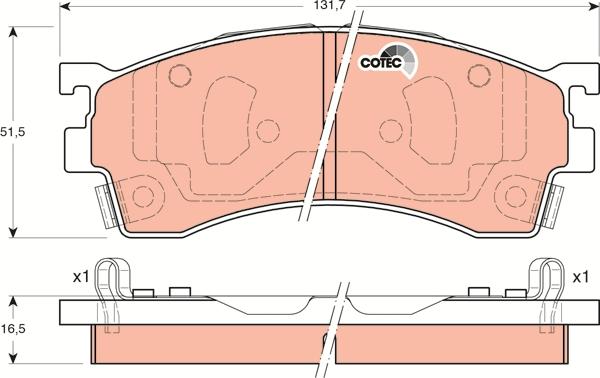 TRW GDB3192 - Brake Pad Set, disc brake autospares.lv