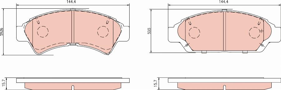 TRW GDB3140 - Brake Pad Set, disc brake autospares.lv