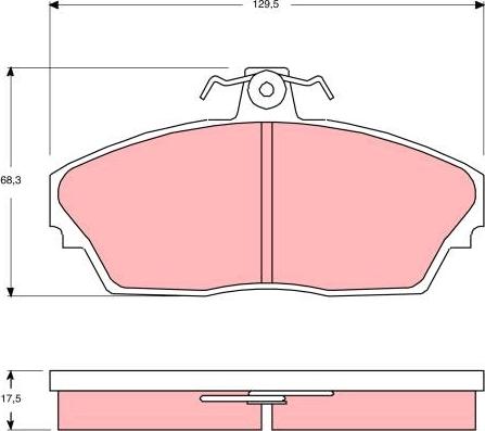 TRW GDB3148 - Brake Pad Set, disc brake autospares.lv