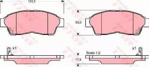 RIDER RD.3323.DB3147 - Brake Pad Set, disc brake autospares.lv