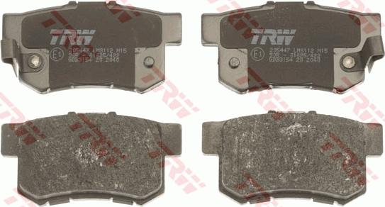 TRW GDB3154AT - Brake Pad Set, disc brake autospares.lv