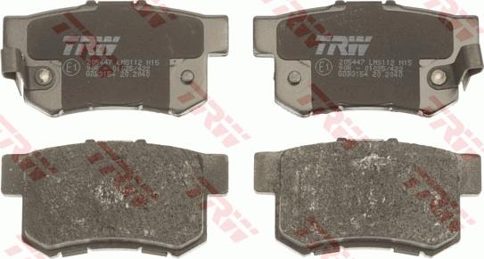 TRW GDB3154 - Brake Pad Set, disc brake autospares.lv