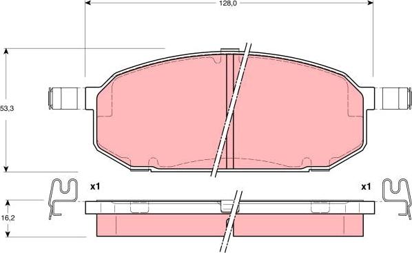 TRW GDB3153 - Brake Pad Set, disc brake autospares.lv