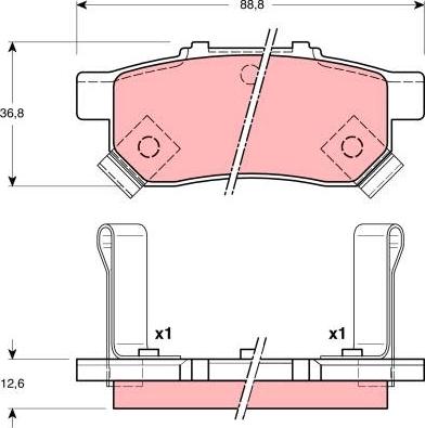 TRW GDB3160AT - Brake Pad Set, disc brake autospares.lv