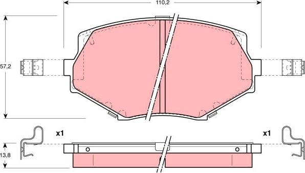 TRW GDB3103 - Brake Pad Set, disc brake autospares.lv