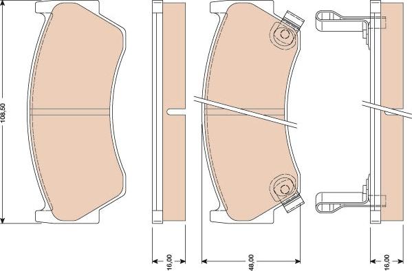 TRW GDB3114 - Brake Pad Set, disc brake autospares.lv