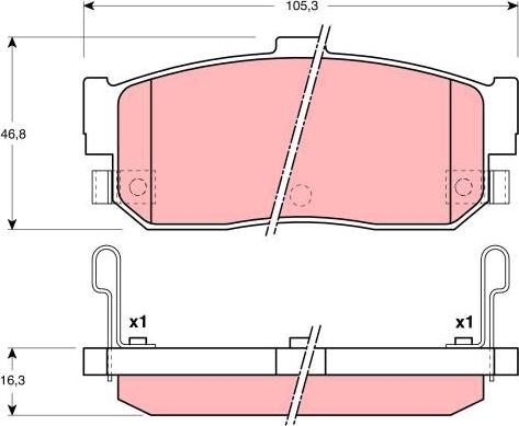 TRW GDB3111 - Brake Pad Set, disc brake autospares.lv