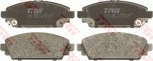 TRW GDB3189 - Brake Pad Set, disc brake autospares.lv