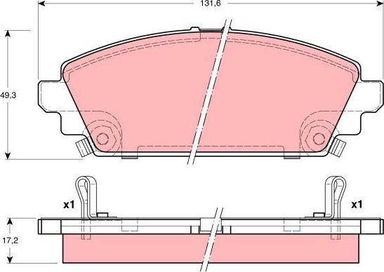 TRW GDB3189 - Brake Pad Set, disc brake autospares.lv