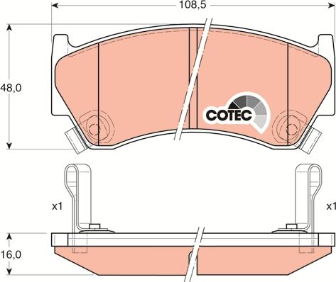 TRW GDB3180 - Brake Pad Set, disc brake autospares.lv