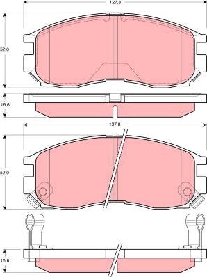 TRW GDB3133 - Brake Pad Set, disc brake autospares.lv