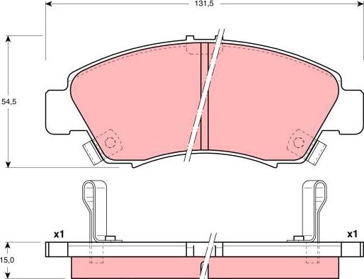 TRW GDB3176 - Brake Pad Set, disc brake autospares.lv