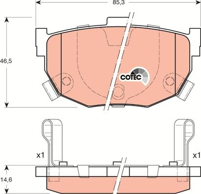 TRW GDB3170 - Brake Pad Set, disc brake autospares.lv