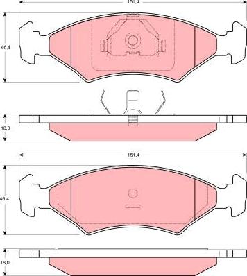 TRW GDB3178 - Brake Pad Set, disc brake autospares.lv