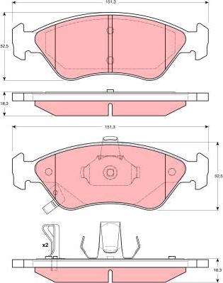 TRW GDB3173 - Brake Pad Set, disc brake autospares.lv