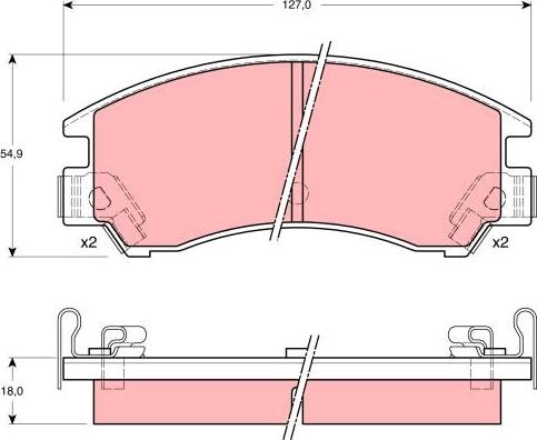 TRW GDB380 - Brake Pad Set, disc brake autospares.lv