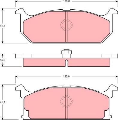 TRW GDB382 - Brake Pad Set, disc brake autospares.lv