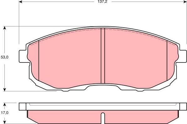 TRW GDB3390 - Brake Pad Set, disc brake autospares.lv