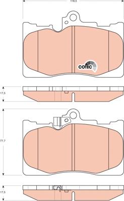 TRW GDB3398 - Brake Pad Set, disc brake autospares.lv