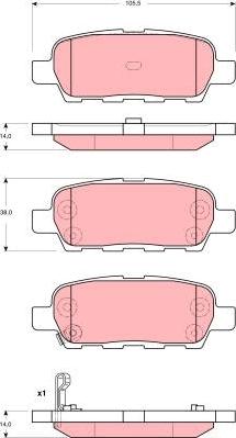 TRW GDB3393 - Brake Pad Set, disc brake autospares.lv