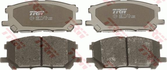 TRW GDB3397 - Brake Pad Set, disc brake autospares.lv