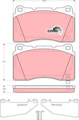 TRW GDB3349 - Brake Pad Set, disc brake autospares.lv