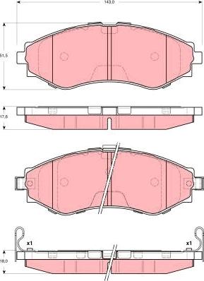 TRW GDB3345 - Brake Pad Set, disc brake autospares.lv