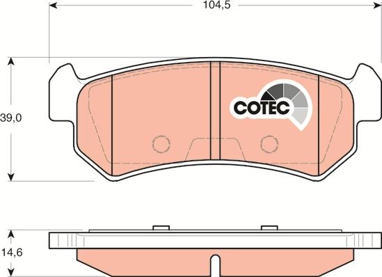 TRW GDB3348 - Brake Pad Set, disc brake autospares.lv