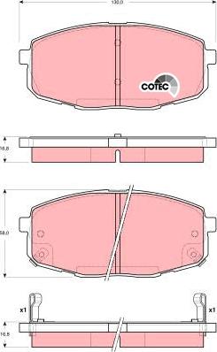 TRW GDB3342 - Brake Pad Set, disc brake autospares.lv