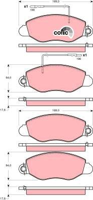 TRW GDB3354 - Brake Pad Set, disc brake autospares.lv