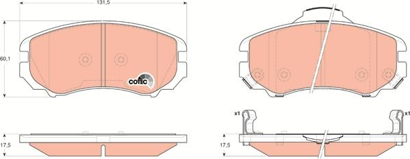 TRW GDB3352DT - Brake Pad Set, disc brake autospares.lv