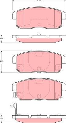 TRW GDB3357DT - Brake Pad Set, disc brake autospares.lv