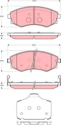 TRW GDB3365 - Brake Pad Set, disc brake autospares.lv