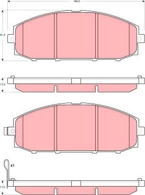 TRW GDB3361 - Brake Pad Set, disc brake autospares.lv