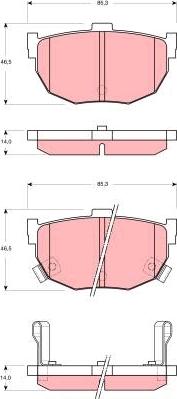 TRW GDB3368 - Brake Pad Set, disc brake autospares.lv