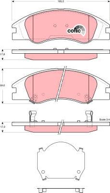 TRW GDB3367 - Brake Pad Set, disc brake autospares.lv