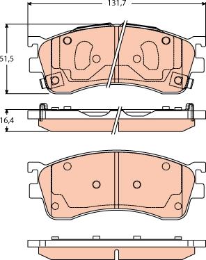 TRW GDB3304 - Brake Pad Set, disc brake autospares.lv