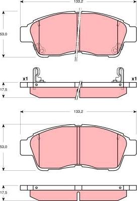 TRW GDB3300 - Brake Pad Set, disc brake autospares.lv