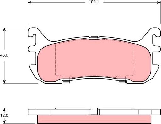 TRW GDB3319 - Brake Pad Set, disc brake autospares.lv