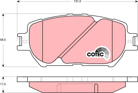 TRW GDB3314 - Brake Pad Set, disc brake autospares.lv